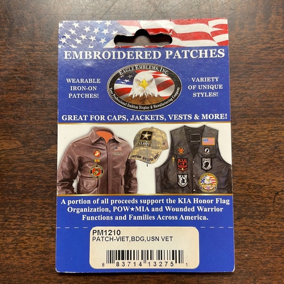 US Navy Vietnam Vet embroidered patch - Picture 3 of 3